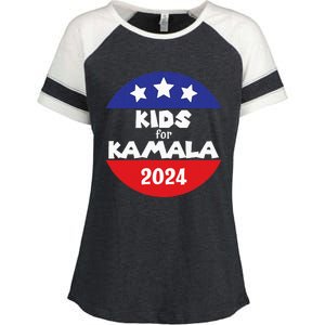 Kamala President Love Kamala Harris Enza Ladies Jersey Colorblock Tee