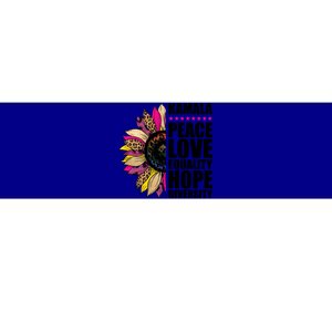 Kamala Peace Love Equality Hope Diversity Colorful Sunflower Gift Bumper Sticker