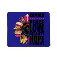 Kamala Peace Love Equality Hope Diversity Colorful Sunflower Gift Mousepad