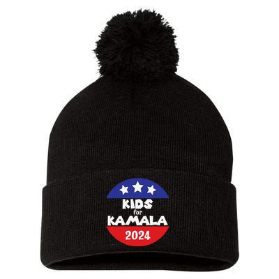 Kamala President Love Kamala Harris Gift Pom Pom 12in Knit Beanie