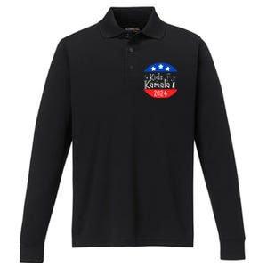 Kamala President Love Kamala Harris Performance Long Sleeve Polo