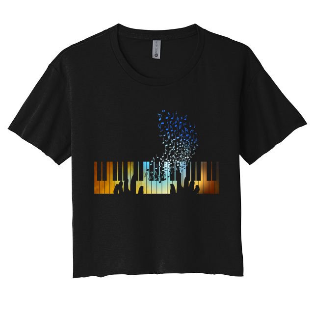 Keyboard Piano Meaningful Gift For Pianists Musicians Gift Crop Top