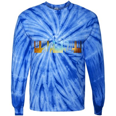 Keyboard Piano Meaningful Gift For Pianists Musicians Gift Tie-Dye Long Sleeve Shirt