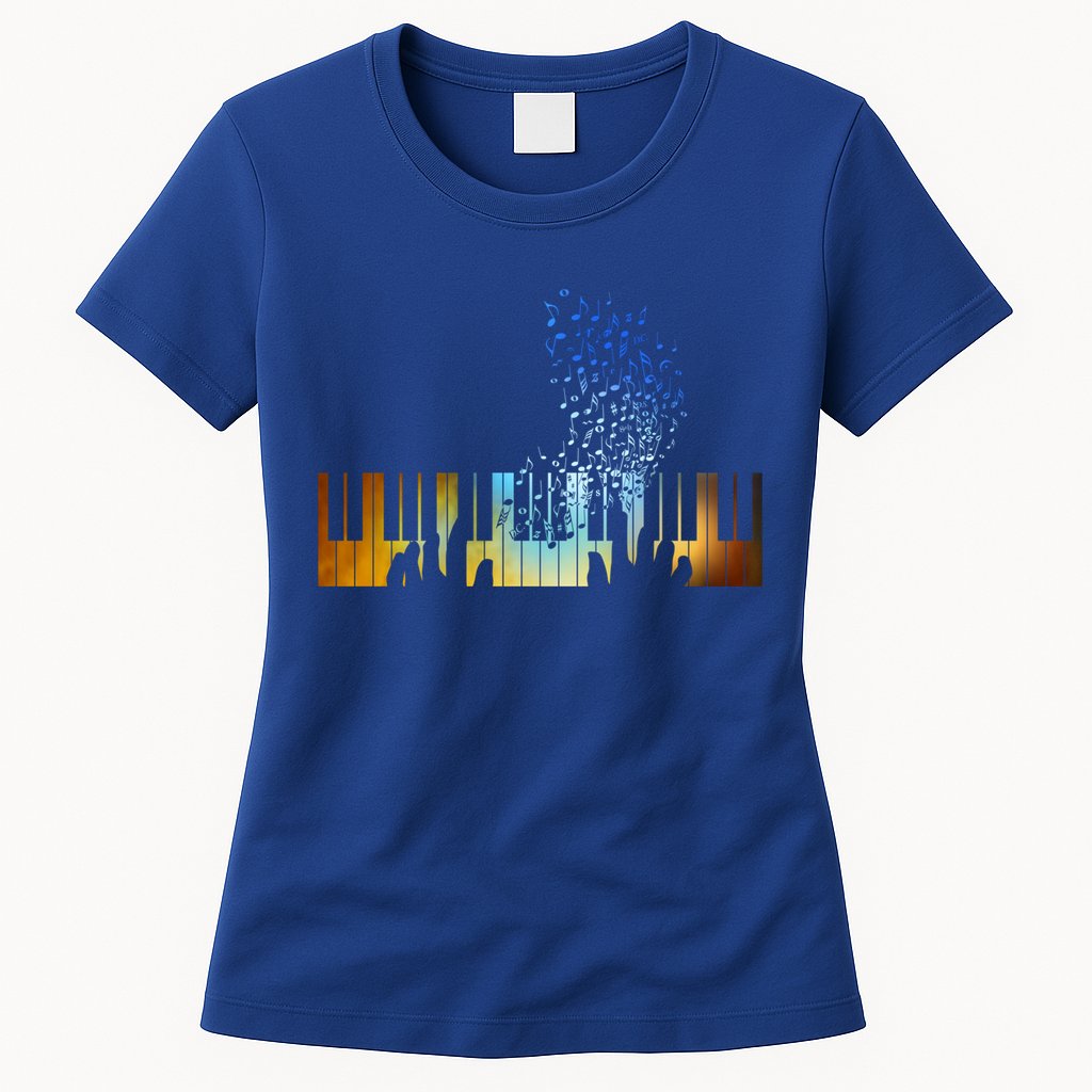 Keyboard Piano Meaningful Gift For Pianists Musicians Gift Womens T-Shirt