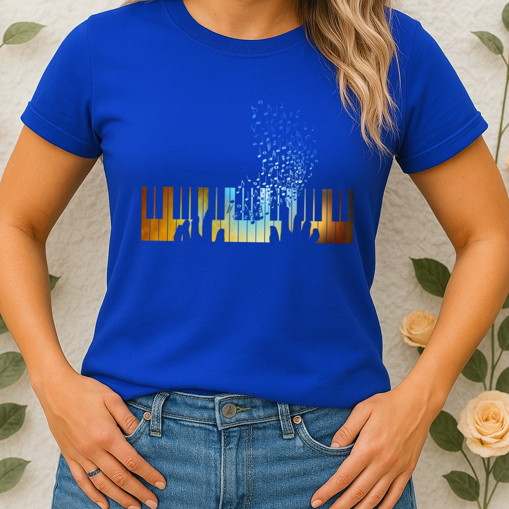 Keyboard Piano Meaningful Gift For Pianists Musicians Gift Womens T-Shirt