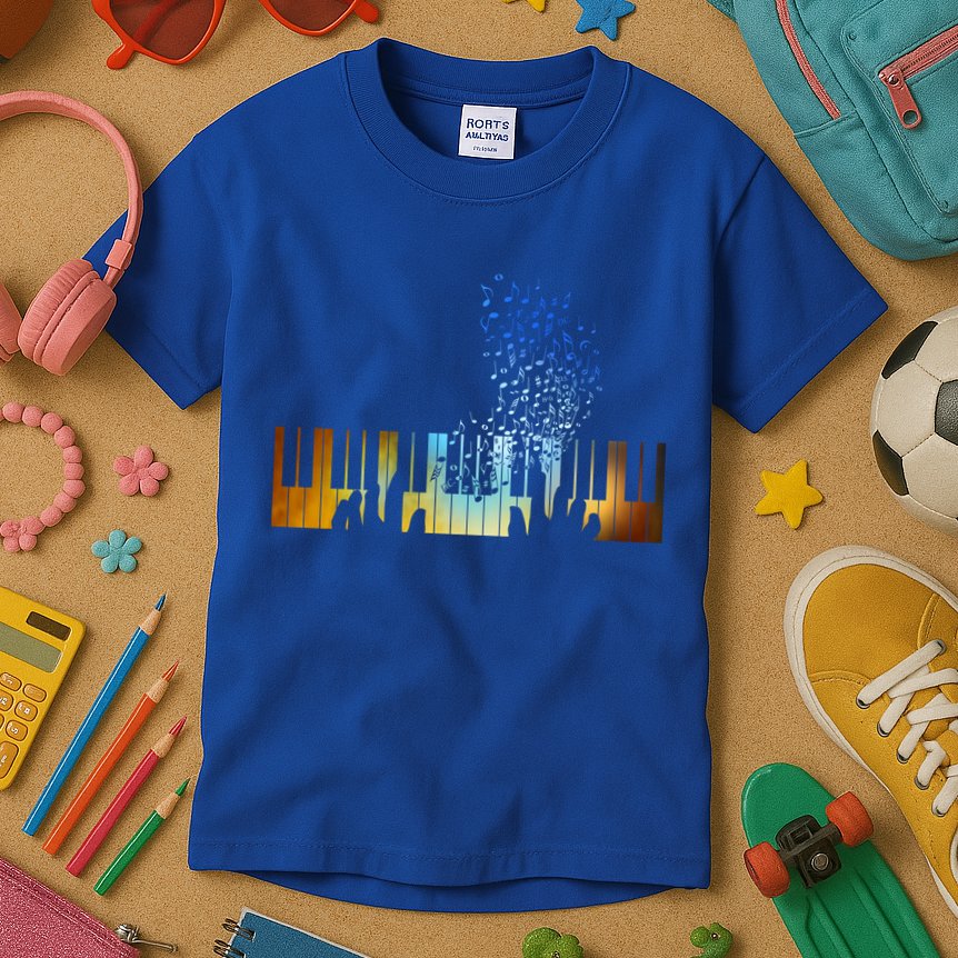 Keyboard Piano Meaningful Gift For Pianists Musicians Gift Kids T-Shirt