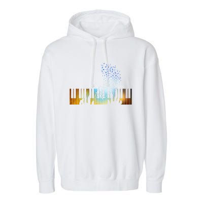 Keyboard Piano Meaningful Gift For Pianists Musicians Gift Garment-Dyed Fleece Hoodie