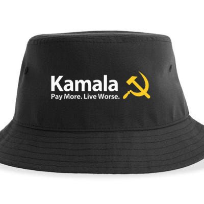 Kamala Pay More Live Worse Antisocialist Sustainable Bucket Hat