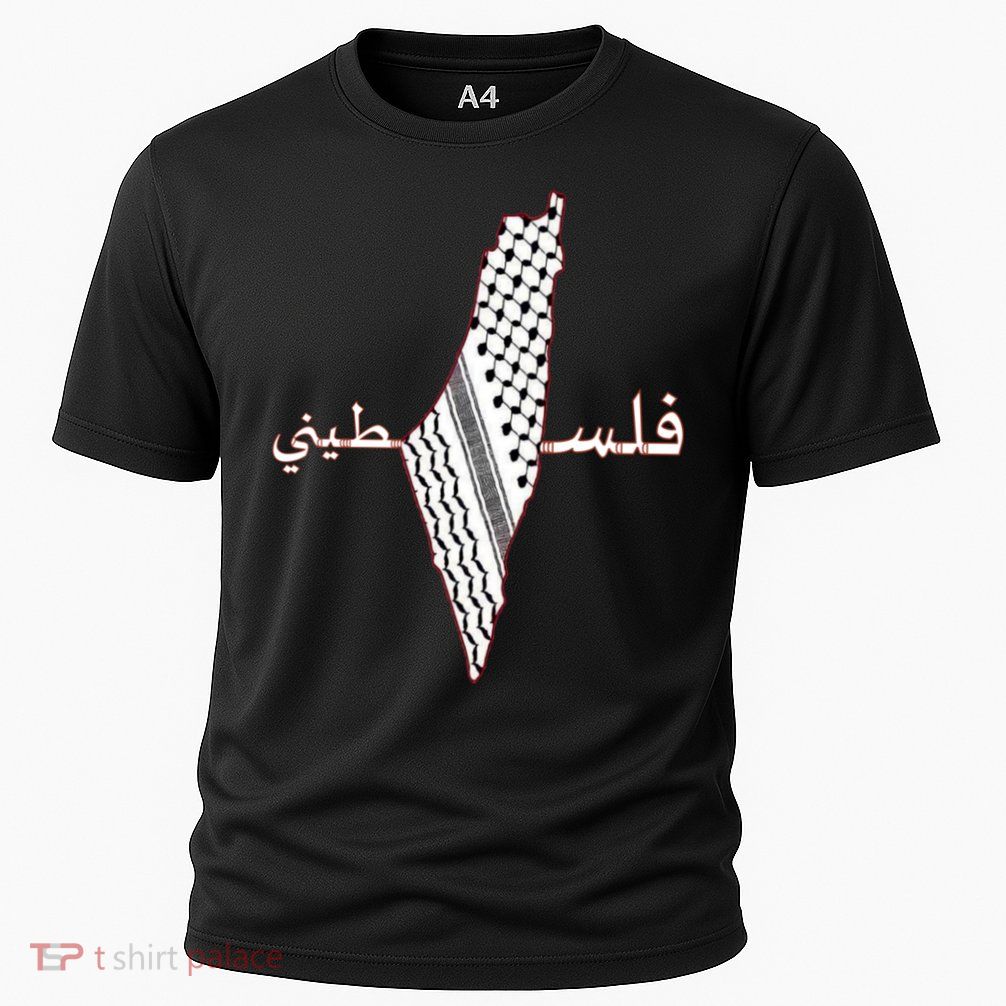 Keffiyeh Palestine Map Scarf Shemagh Palestinians Performance Shirt