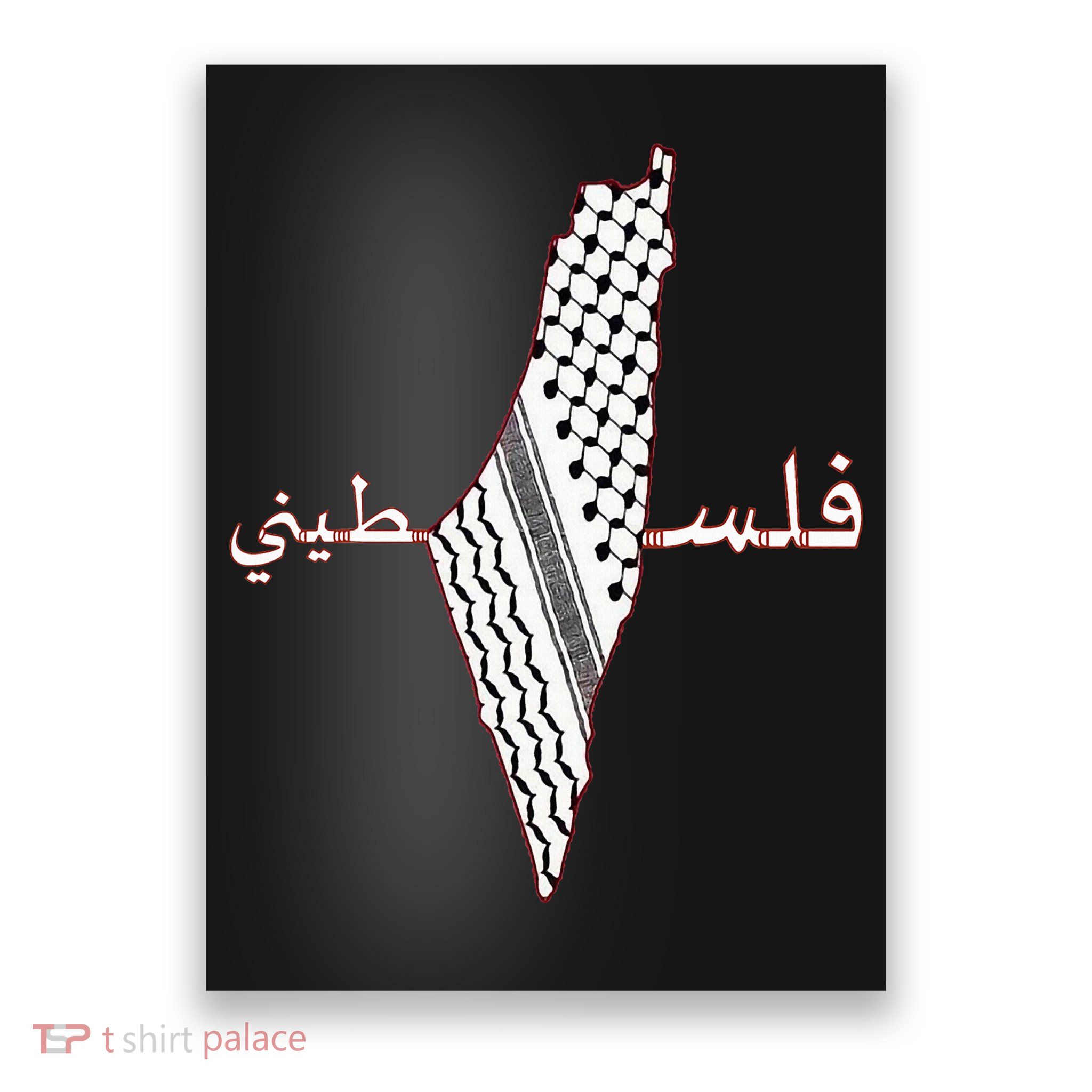 Keffiyeh Palestine Map Scarf Shemagh Palestinians Poster