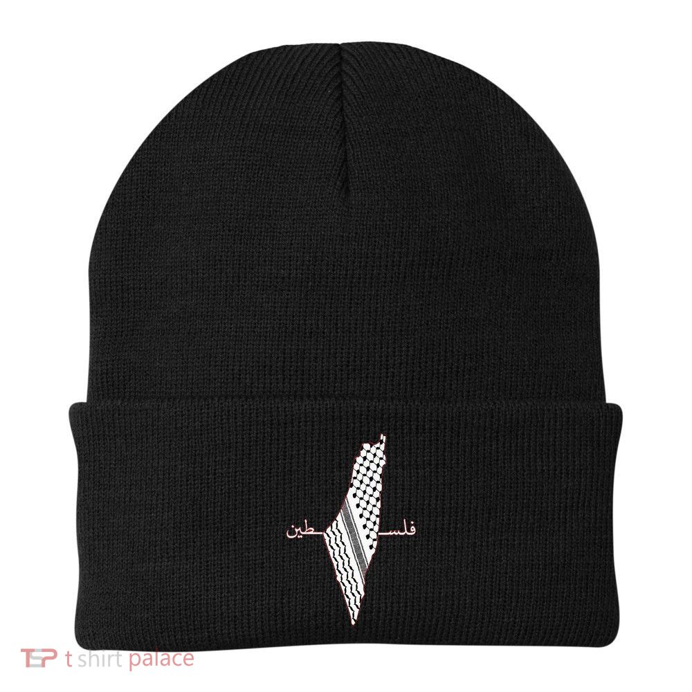 Keffiyeh Palestine Map Arabic Scarf Shemagh Palestinian Flag Beanie