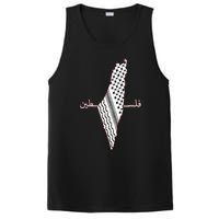 Keffiyeh Palestine Map Arabic Scarf Shemagh Palestinian Flag PosiCharge Competitor Tank