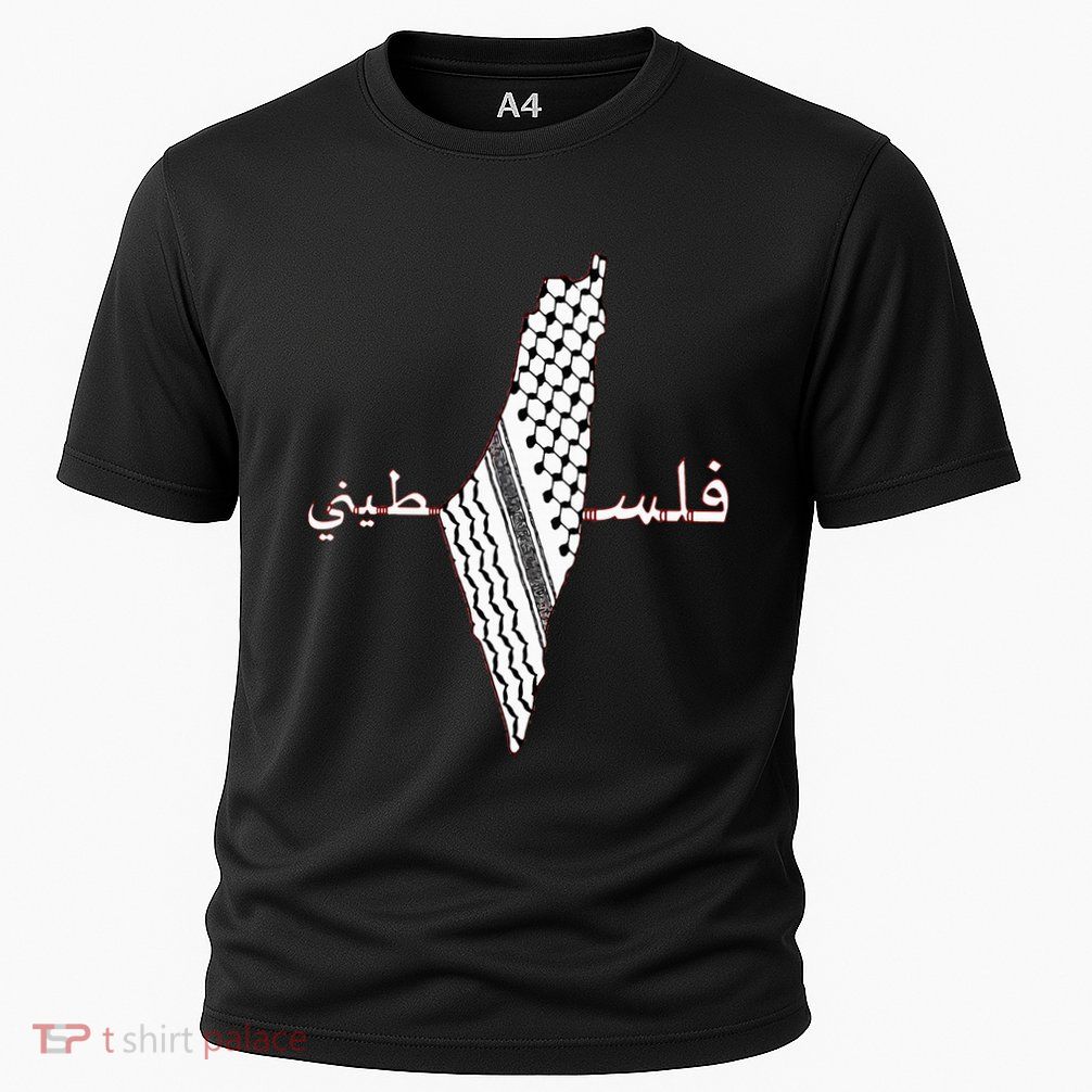 Keffiyeh Palestine Map  Scarf Shemagh Palestinians Performance Shirt