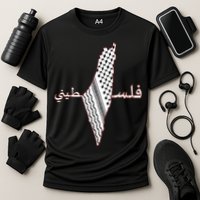 Keffiyeh Palestine Map Scarf Shemagh Palestinians Cooling Performance Crew T-Shirt