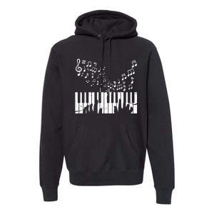 Keyboard Pianist Musician Piano Keys Gift Premium Hoodie