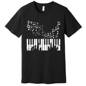 Keyboard Pianist Musician Piano Keys Gift Premium T-Shirt