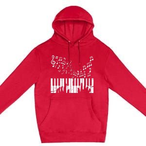 Keyboard Pianist Musician Piano Keys Gift Premium Pullover Hoodie