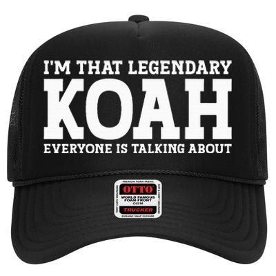 Koah Personal Name First Name High Crown Mesh Back Trucker Hat