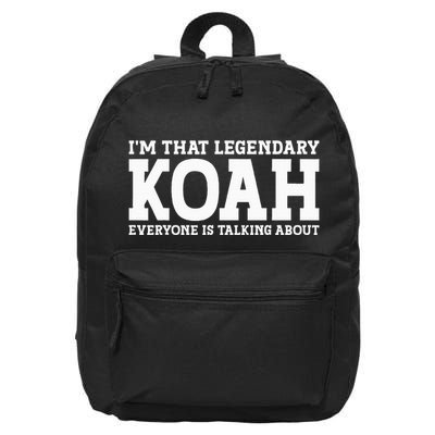 Koah Personal Name First Name 16 in Basic Backpack