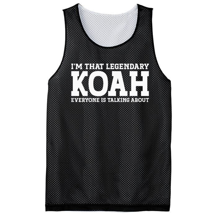 Koah Personal Name First Name Mesh Reversible Basketball Jersey Tank