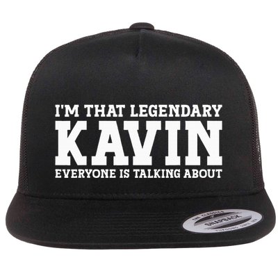 Kavin Personal Name First Name Funny Kavin Flat Bill Trucker Hat