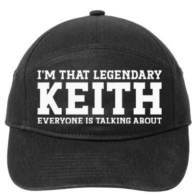 Keith Personal Name Funny Keith 7-Panel Snapback Hat