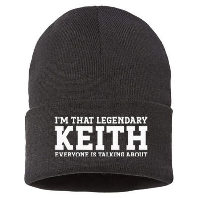 Keith Personal Name Funny Keith Sustainable Knit Beanie