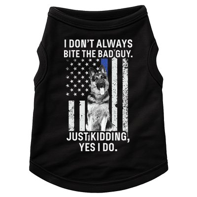 K9 Police Officer German Shepherd Funny Thin Blue Line Doggie Tank