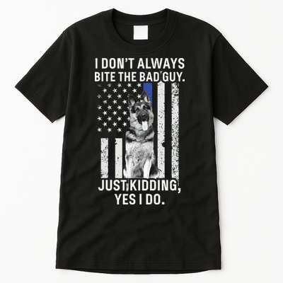 K9 Police Officer German Shepherd Funny Thin Blue Line Tall T-Shirt