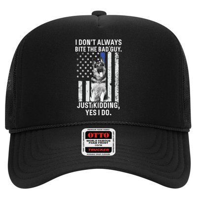 K9 Police Officer German Shepherd Funny Thin Blue Line Trucker Hat