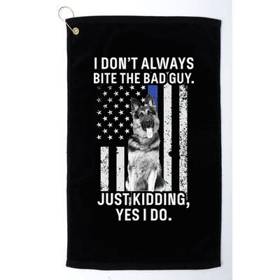 K9 Police Officer German Shepherd Funny Thin Blue Line Golf Towel