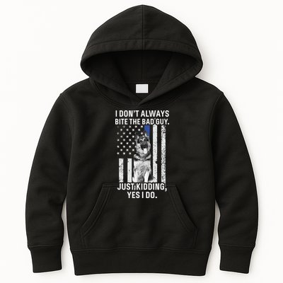 K9 Police Officer German Shepherd Funny Thin Blue Line Kids Hoodie
