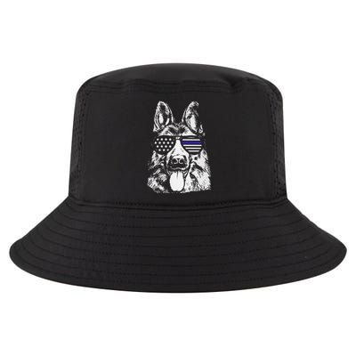 K9 Police Officer Police Dog Thin Blue Line Gift Cool Comfort Performance Bucket Hat