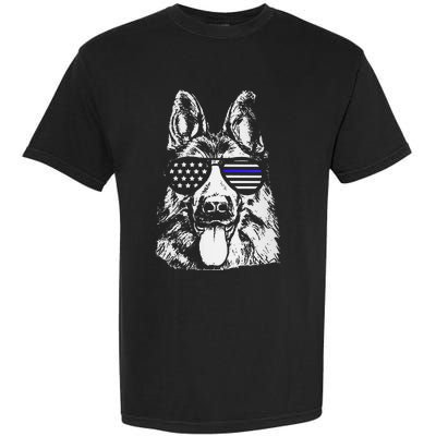 K9 Police Officer Police Dog Thin Blue Line Gift Garment-Dyed Heavyweight T-Shirt