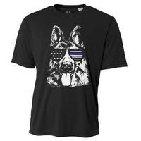 K9 Police Officer Police Dog Thin Blue Line Gift Cooling Performance Crew T-Shirt