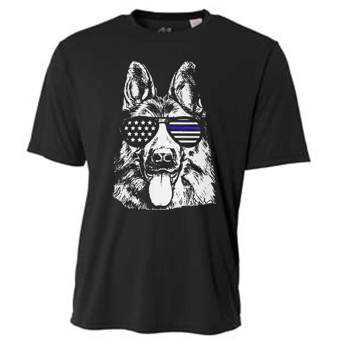 K9 Police Officer Police Dog Thin Blue Line Gift Cooling Performance Crew T-Shirt