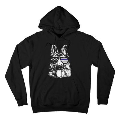 K9 Police Officer Police Dog Thin Blue Line Gift Hoodie