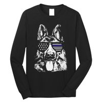 K9 Police Officer Police Dog Thin Blue Line Gift Long Sleeve Shirt