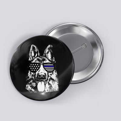 K9 Police Officer Police Dog Thin Blue Line Gift Button