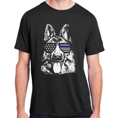 K9 Police Officer Police Dog Thin Blue Line Gift Adult ChromaSoft Performance T-Shirt