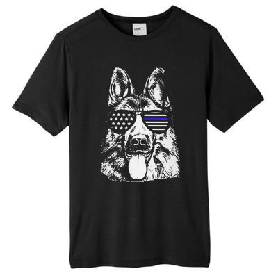 K9 Police Officer Police Dog Thin Blue Line Gift Tall Fusion ChromaSoft Performance T-Shirt