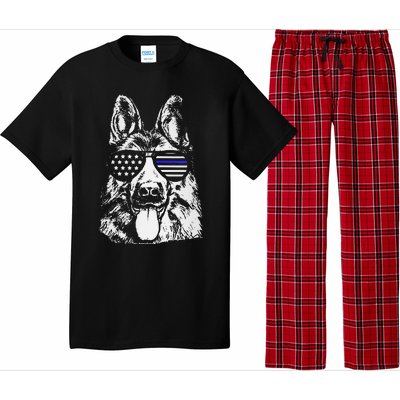 K9 Police Officer Police Dog Thin Blue Line Gift Pajama Set