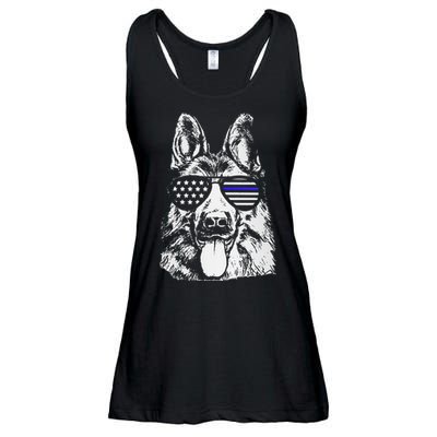 K9 Police Officer Police Dog Thin Blue Line Gift Ladies Essential Flowy Tank