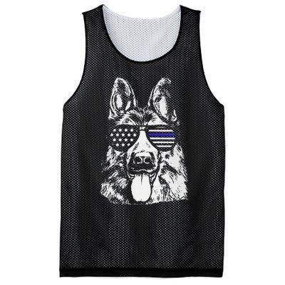 K9 Police Officer Police Dog Thin Blue Line Gift Mesh Reversible Basketball Jersey Tank