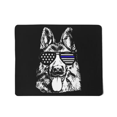 K9 Police Officer Police Dog Thin Blue Line Gift Mousepad