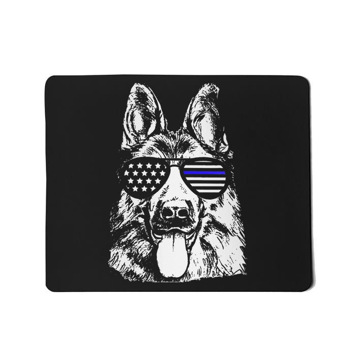 K9 Police Officer Police Dog Thin Blue Line Gift Mousepad