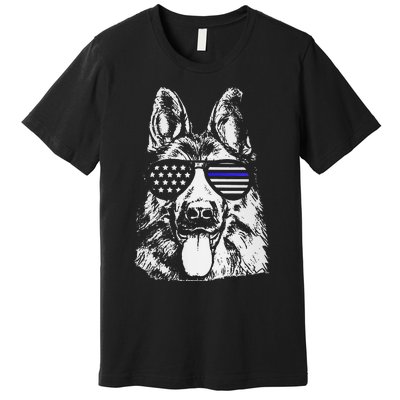 K9 Police Officer Police Dog Thin Blue Line Gift Premium T-Shirt