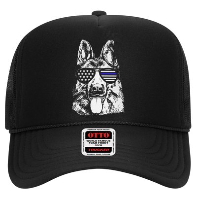 K9 Police Officer Police Dog Thin Blue Line Gift Trucker Hat