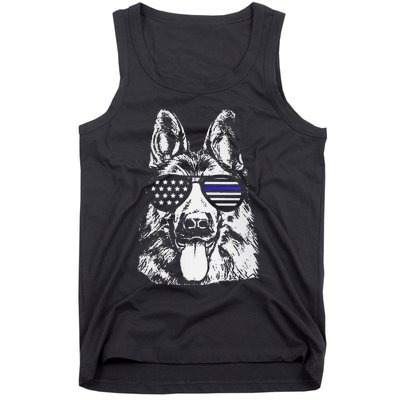 K9 Police Officer Police Dog Thin Blue Line Gift Tank Top