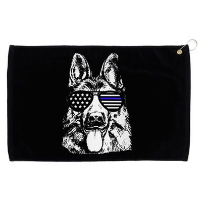 K9 Police Officer Police Dog Thin Blue Line Gift Grommeted Golf Towel